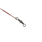Struna din otel pentru pescuit, 28 cm, culoare rosu, set de 5 bucati